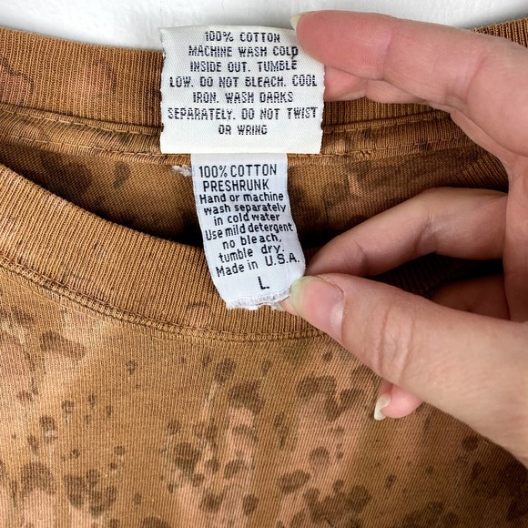 Vintage Ragtops Tie-Dye Indian Graphic Tee Size L EUC USA - Picture 4 of 5